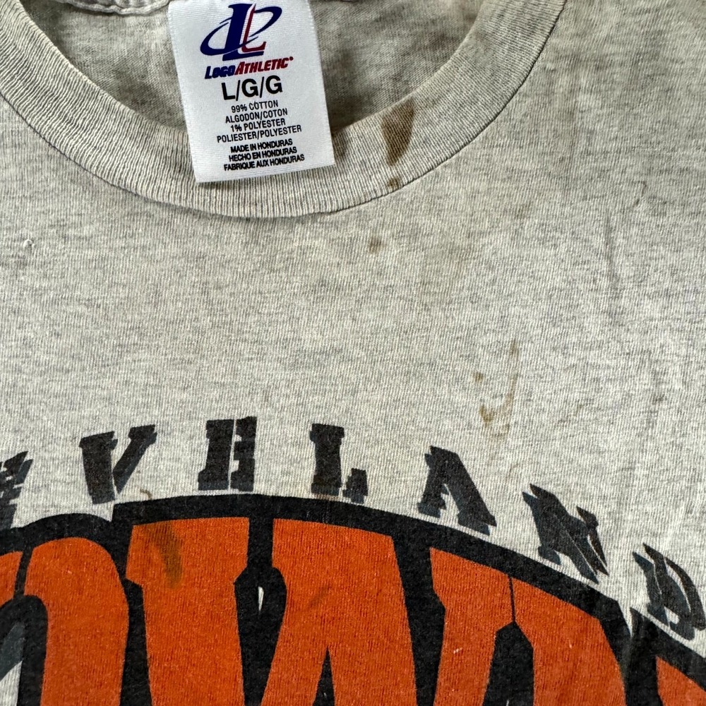 Logo Athletic T-Shirt Mens Large Gray Cleveland Browns Dawg Pound Vintage 90s - Picture 6 of 11
